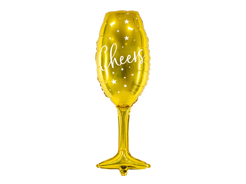 Folienballon-Glas-28x80cm-gold-PartyDeco-Lemina