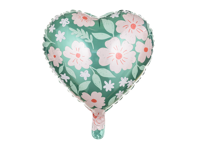 Folienballon-Herz-mit-Blumen-45cm-mix-PartyDeco-Lemina