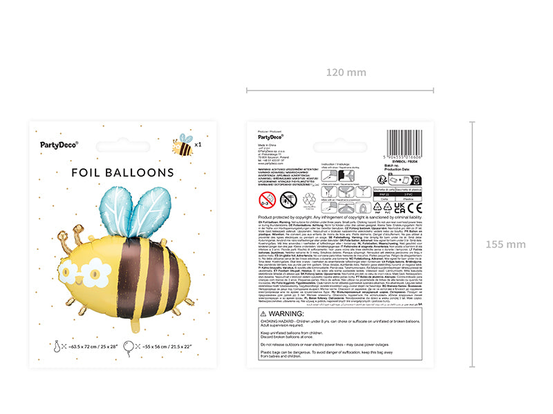 Folienballon-Hummeln-Mix-63.5x72cm-PartyDeco-Lemina-4