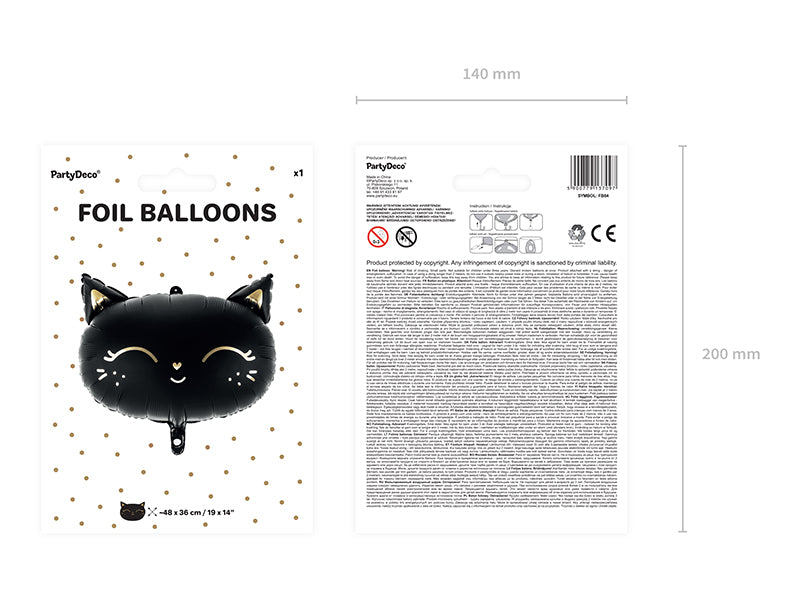 Folienballon-Kaetzchen-48x36cm-schwarz-PartyDeco-Lemina-3
