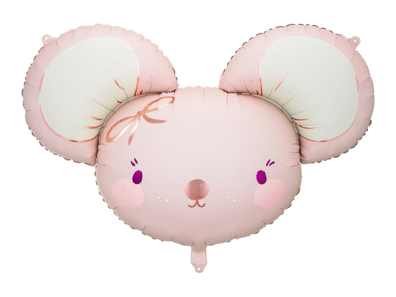 Folienballon-Maus-Hellrosa-96x64cm-PartyDeco-Lemina