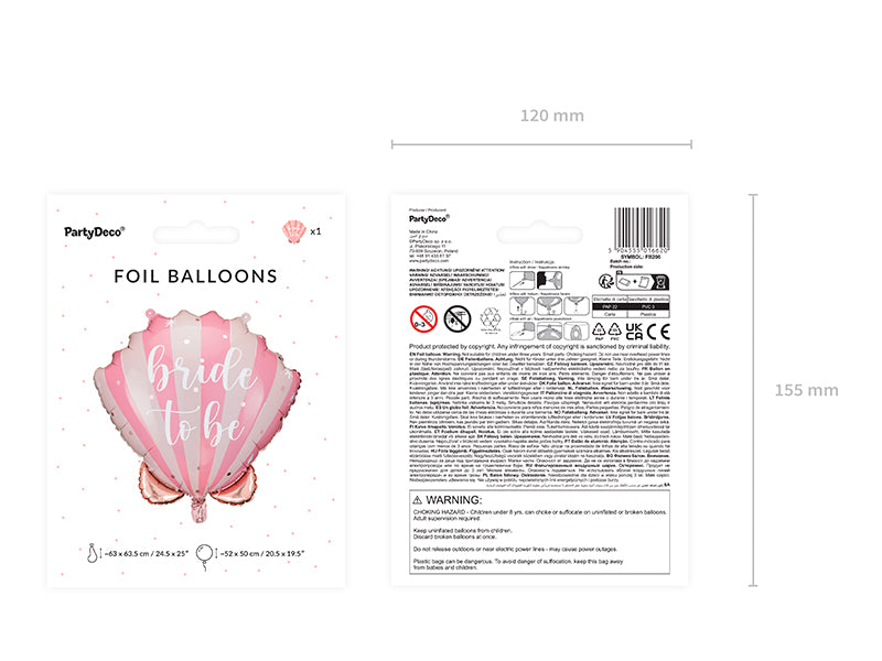 Folienballon-Muschel-Bride-to-be-Mix-52x50cm-PartyDeco-Lemina-3