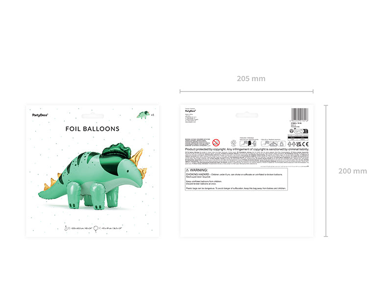 Folienballon-Triceratops-Gruen-101x60.5cm-PartyDeco-Lemina-4