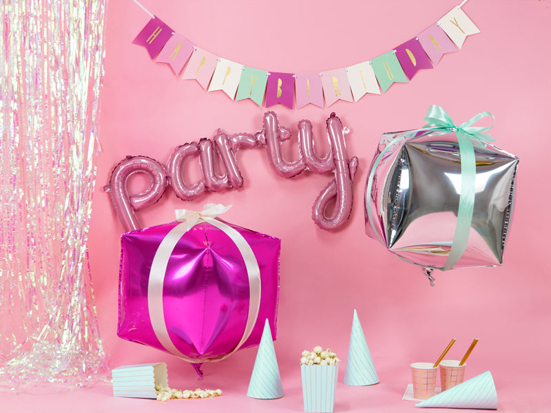 Folienballon-Wuerfel-35x35x35cm-dunkelrosa-PartyDeco-Lemina-1
