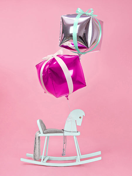 Folienballon-Wuerfel-35x35x35cm-dunkelrosa-PartyDeco-Lemina-2