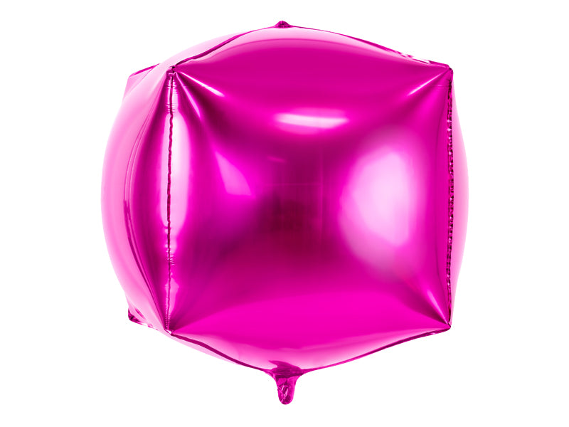 Folienballon-Wuerfel-35x35x35cm-dunkelrosa-PartyDeco-Lemina
