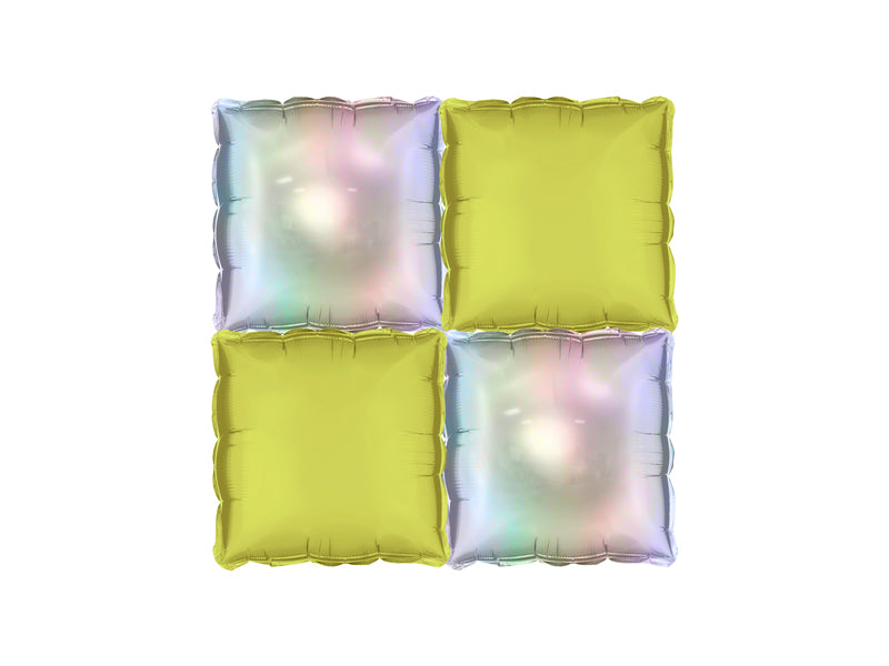 Folienballonvorhang-Doppelseitig-Quadratisch-Holografisch-Neon-Gelb-PartyDeco-Lemina-1
