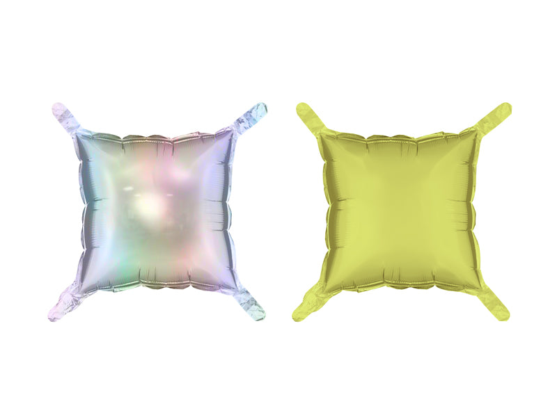 Folienballonvorhang-Doppelseitig-Quadratisch-Holografisch-Neon-Gelb-PartyDeco-Lemina