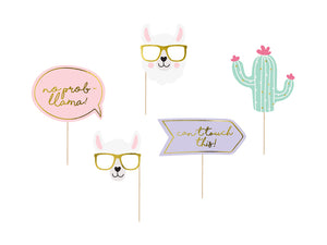 Foto-Gadgets-Lama-Mix-1-VPE-5-Stk-PartyDeco-Lemina