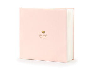Gaestebuch-For-sweet-memories-20-5x20-5cm-puderrosa-22-Blatt-PartyDeco-Lemina
