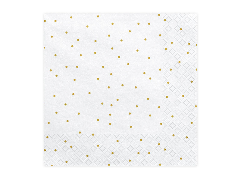 Gepunktete-Servietten-33x33cm-1-VPE-20-Stk-PartyDeco-Lemina