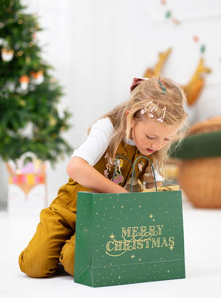 Geschenktuete-Merry-Christmas-flaschengruen-32.5x26.5x11.5cm-PartyDeco-Lemina-1