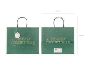Geschenktuete-Merry-Christmas-flaschengruen-32.5x26.5x11.5cm-PartyDeco-Lemina-2