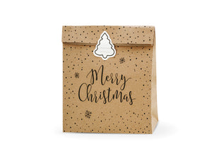 Geschenktueten-Merry-Christmas-Kraft-25x11x27cm-1-VPE-3-Stk-PartyDeco-Lemina