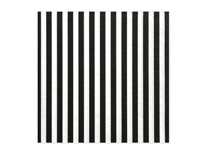 Gestreifte-Servietten-schwarz-33-x-33cm-1-VPE-20-Stk-PartyDeco-Lemina