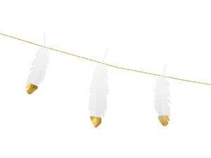 Girlande-Federn-weiss-1-6-m-PartyDeco-Lemina
