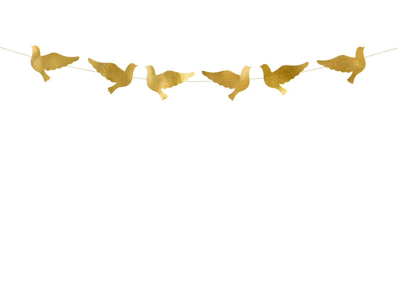 Girlande-Tauben-gold-86cm-PartyDeco-Lemina-1