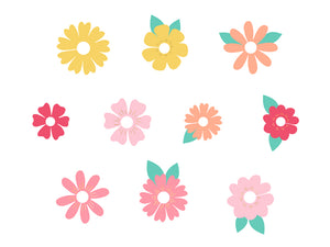 Glas-Marker-Blumen-mix-5-5-9-5x5-7-10cm-10-Stk-PartyDeco-Lemina