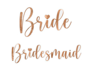 Glasaufkleber-Bride-Bridesmaid-Rosegold-6Stk-PartyDeco-Lemina