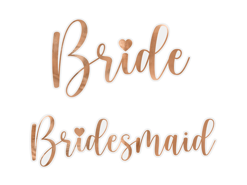 Glasaufkleber-Bride-Bridesmaid-Rosegold-6Stk-PartyDeco-Lemina