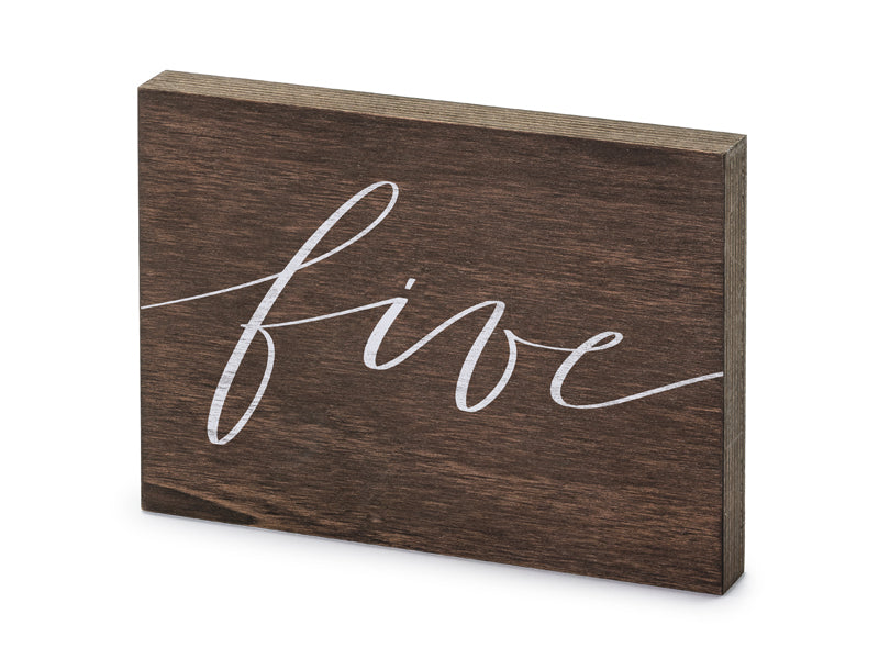 Holz-Tischnummer-Five-2x18x12-5cm-PartyDeco-Lemina