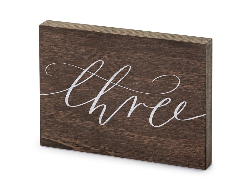 Holz-Tischnummer-Three-2x18x12-5cm-PartyDeco-Lemina