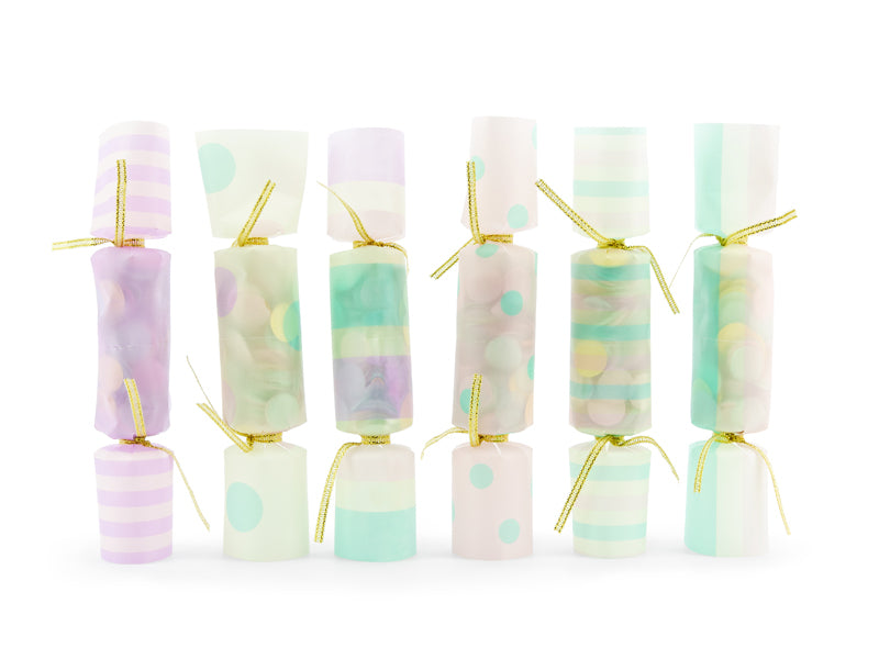 Konfetti-Cracker-Mix-3x17x3-5cm-1-VPE-6-Stk-PartyDeco-Lemina