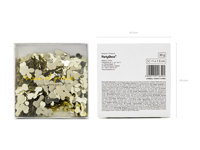 Konfetti-Penisse-gold-30g-PartyDeco-Lemina-1