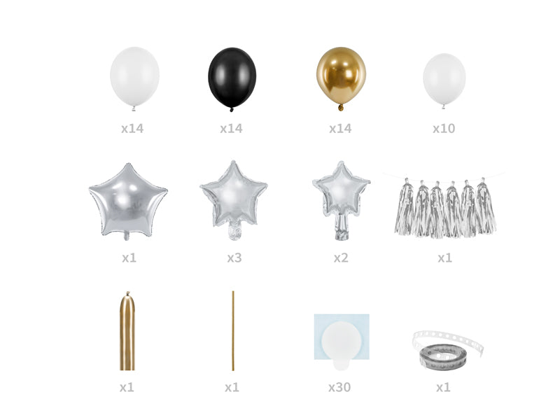 Luftballongirlande-Sterne-Mix-167x135cm-PartyDeco-Lemina-1