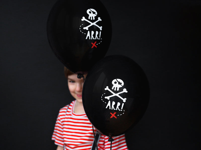 Luftballons-30cm-Piraten-Pastel-Black-1-VPE-6-Stk-PartyDeco-Lemina-1