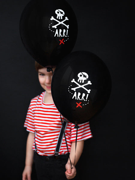 Luftballons-30cm-Piraten-Pastel-Black-1-VPE-6-Stk-PartyDeco-Lemina-2