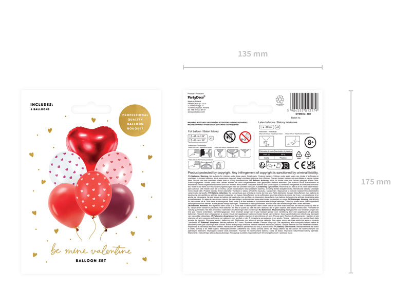 Luftballons-Set-Be-mine-valentine-Mix-6Stk-PartyDeco-Lemina-1
