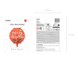 Merry-Christmas-Folienballon-Mix-45cm-PartyDeco-Lemina-2