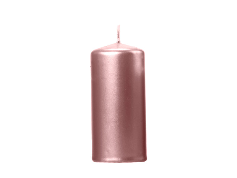 Metallisierte-Clubkerze-in-Rosegold-12x6cm-1-VPE-6-Stk-PartyDeco-Lemina