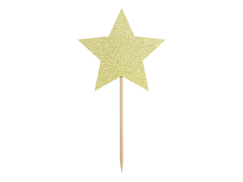 Muffin-Dekorationen-Sterne-gold-11-5cm-1-VPE-6-Stk-PartyDeco-Lemina-1