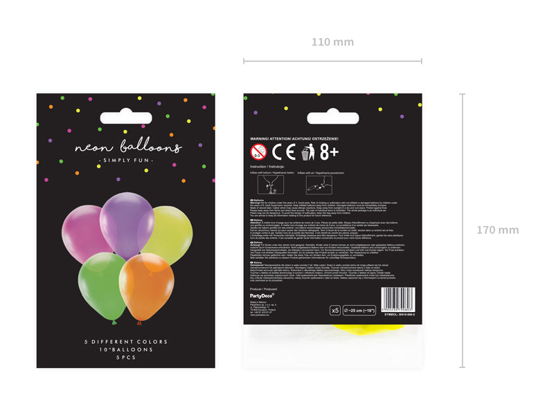 Neon-Luftballons-25cm-mix-1-VPE-5-Stk-PartyDeco-Lemina-2