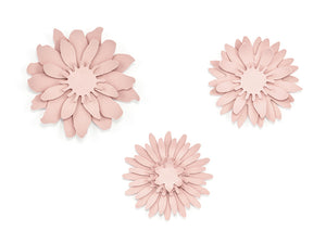 Papierdekoration-Blumen-puderrosa-1-VPE-3-Stk-PartyDeco-Lemina-2