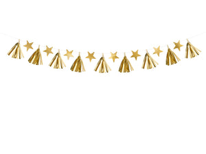 Papiergirlande-Sterne-gold-1.3m-PartyDeco-Lemina-2