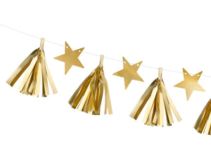 Papiergirlande-Sterne-gold-1.3m-PartyDeco-Lemina