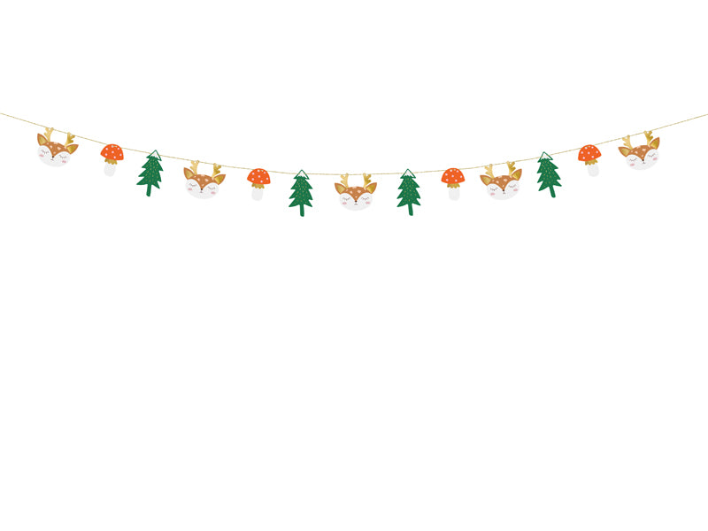 Papiergirlande-Wald-mix-1.7m-PartyDeco-Lemina