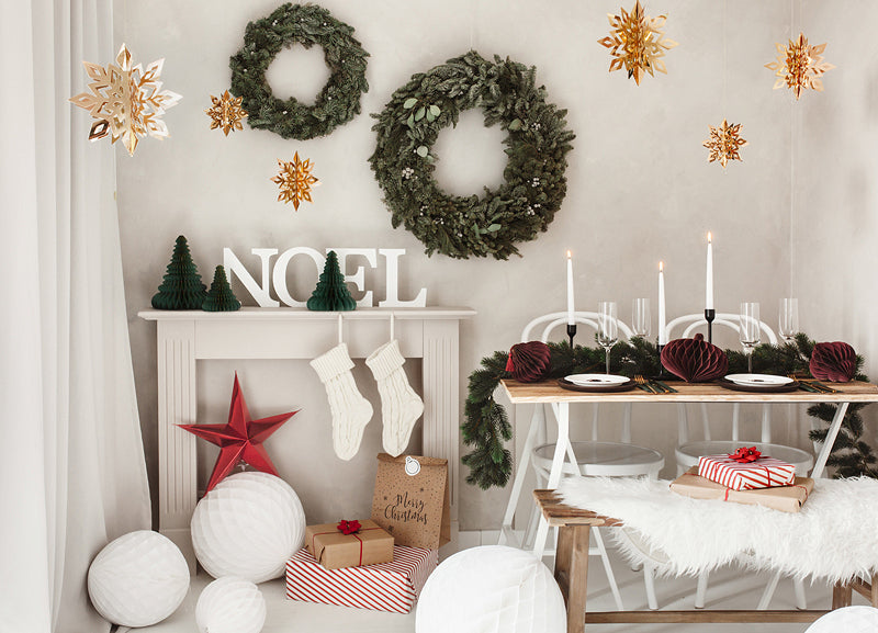 Papierkugel-honeycomb-Weihnachtsbaum-flaschengruen-20cm-PartyDeco-Lemina-3