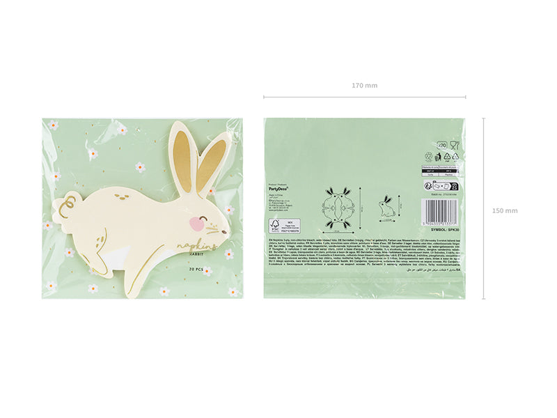 Papierservietten-Bunny-Mix-12.5x16cm-20Stk-PartyDeco-Lemina-4
