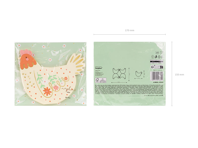 Papierservietten-Huehnchen-Mix-16x13cm-20Stk-PartyDeco-Lemina-4