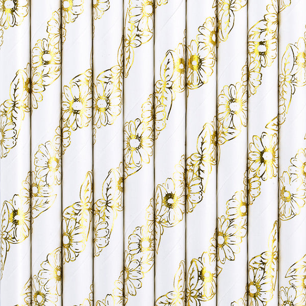 Papierstrohhalme-gold-19.5cm-1-VPE-10-Stk-PartyDeco-Lemina
