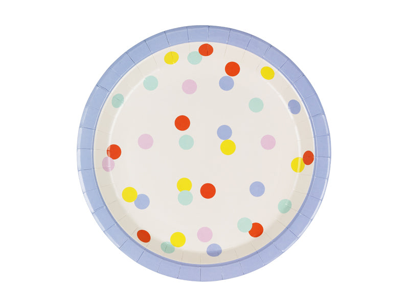Pappteller-Konfetti-23cm-Mix-1-VPE-6-Stk-PartyDeco-Lemina