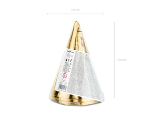 Partyhuete-18th-Birthday-gold-16cm-1-VPE-6-Stk-PartyDeco-Lemina-2