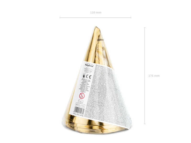 Partyhuete-18th-Birthday-gold-16cm-1-VPE-6-Stk-PartyDeco-Lemina-2