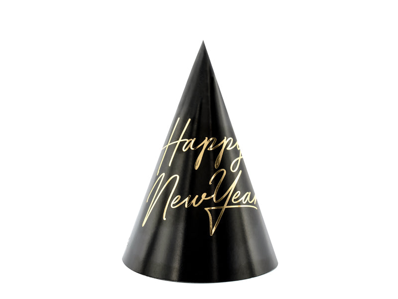 Partyhuete-Happy-New-Year-16cm-1-VPE-6-Stk-PartyDeco-Lemina