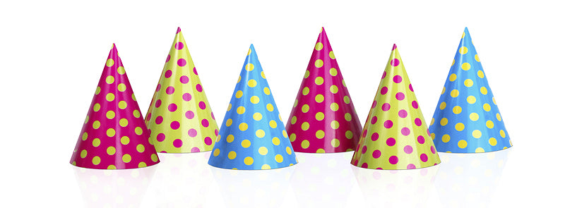 Partyhuete-Punkte-Mix-16cm-1-VPE-6-Stk-PartyDeco-Lemina-9854