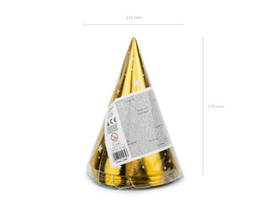 Partyhuete-Sterne-gold-16cm-1-VPE-6-Stk-PartyDeco-Lemina-2